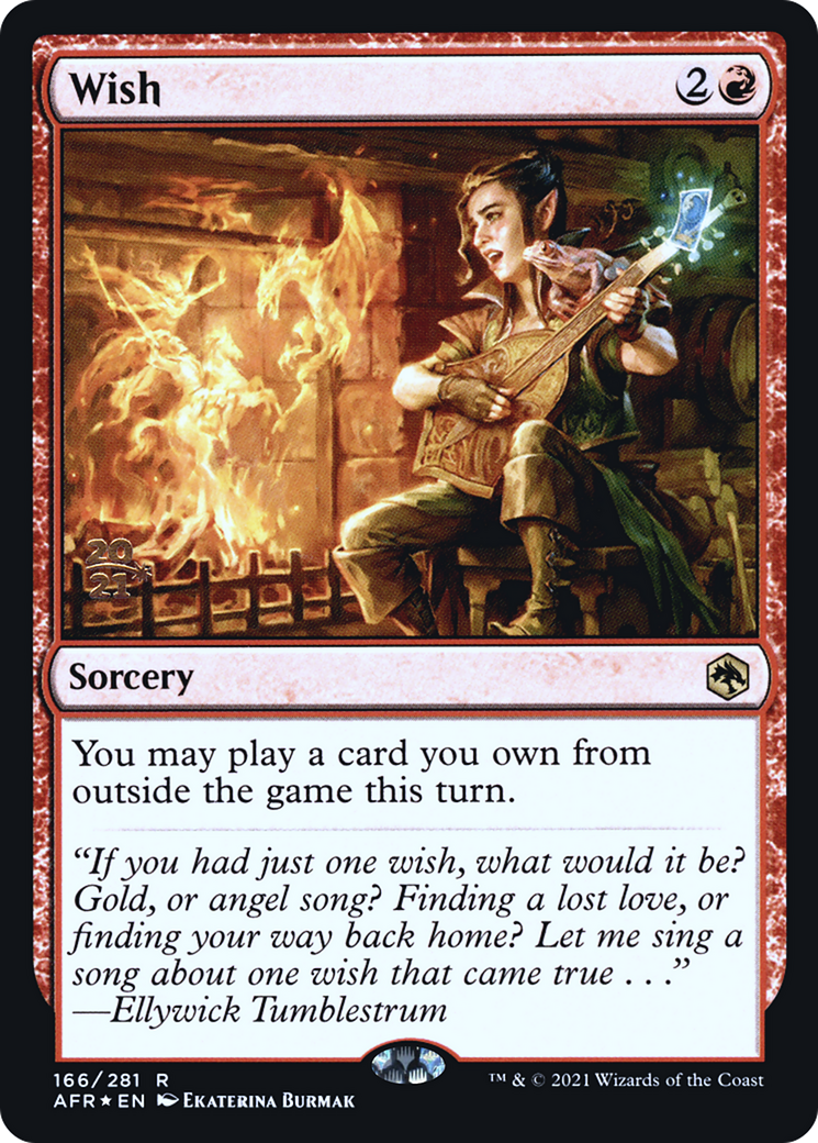 Wish (PRE-166) [Adventures in the Forgotten Realms Promos] Foil MTG Single Wizards of the Coast
