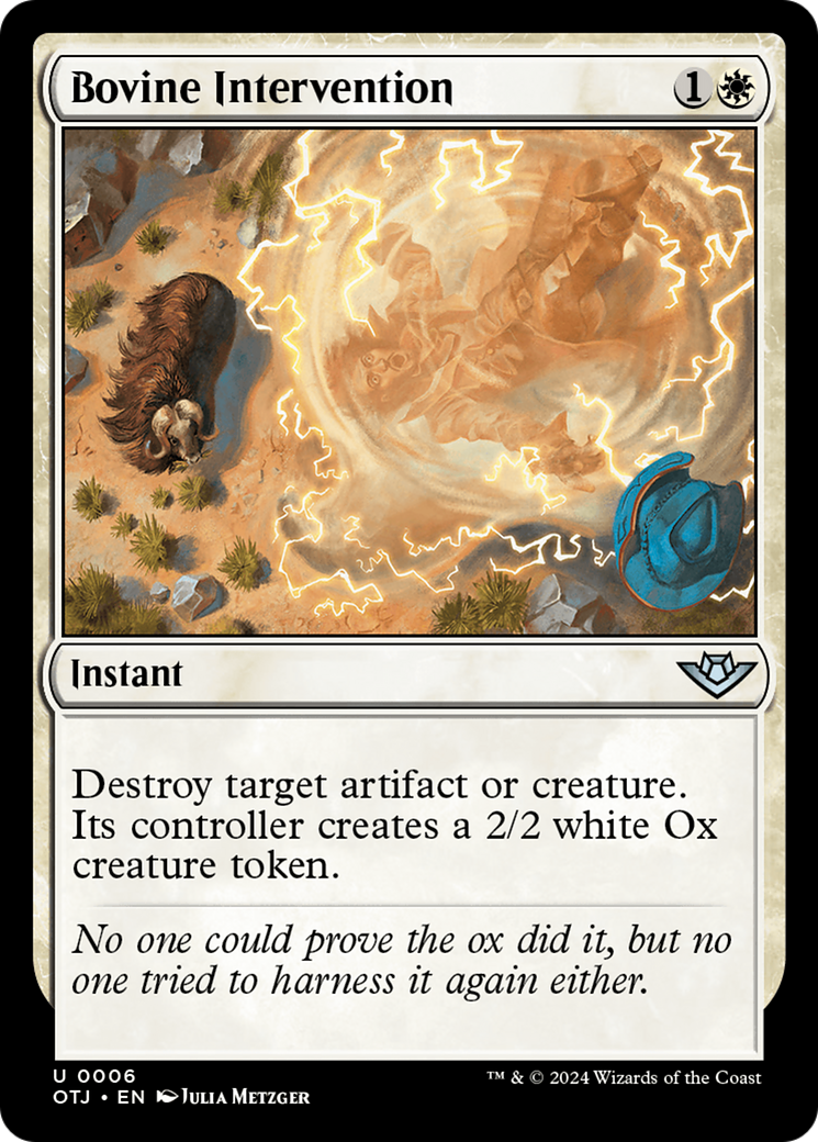 Bovine Intervention (OTJ-006) [Outlaws of Thunder Junction] MTG Single Wizards of the Coast