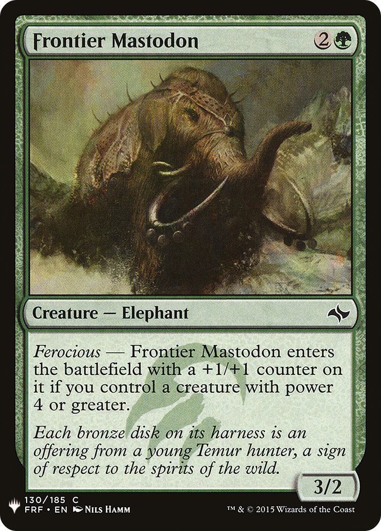 Frontier Mastodon (LIST-130) [Mystery Booster] The List MTG Single Wizards of the Coast