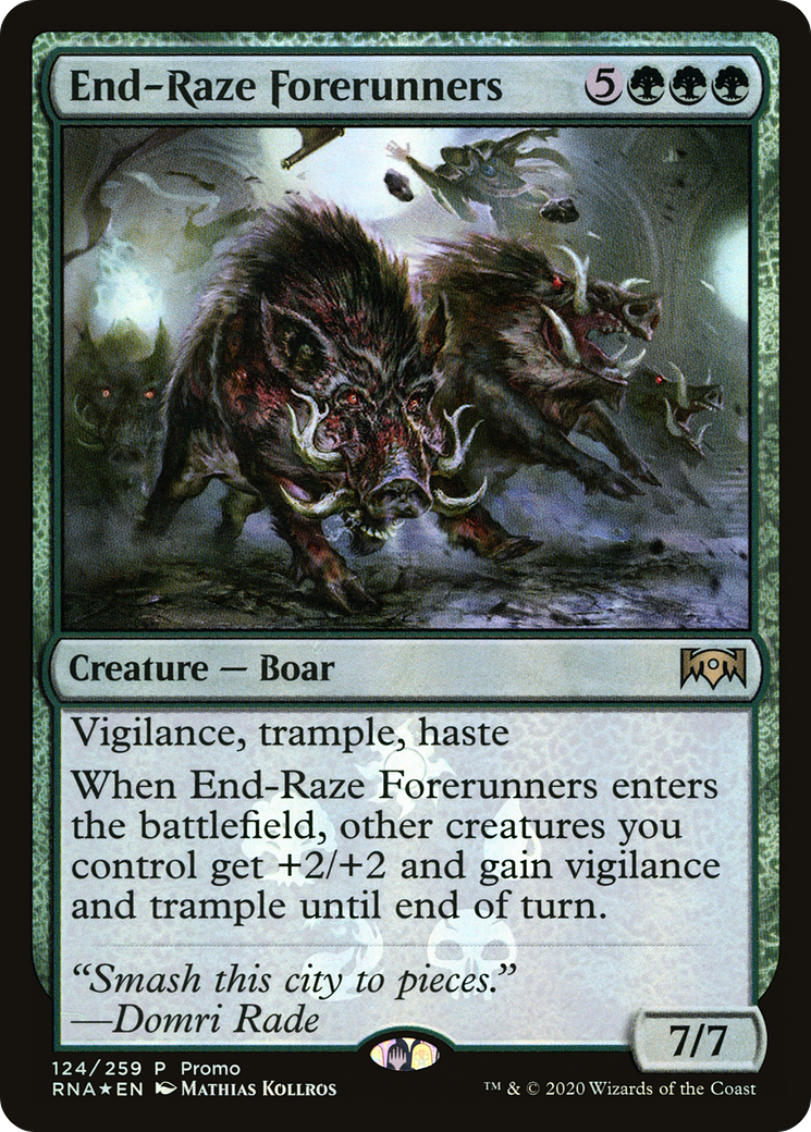 End-Raze Forerunners (MEDIA-124) [Ravnica Allegiance Promos] Foil MTG Single Wizards of the Coast