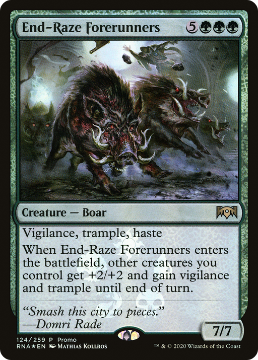 End-Raze Forerunners (MEDIA-124) [Ravnica Allegiance Promos] Foil MTG Single Wizards of the Coast