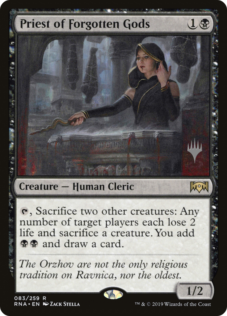 Priest of Forgotten Gods (PPELD-083) [Ravnica Allegiance Promos] MTG Single Wizards of the Coast