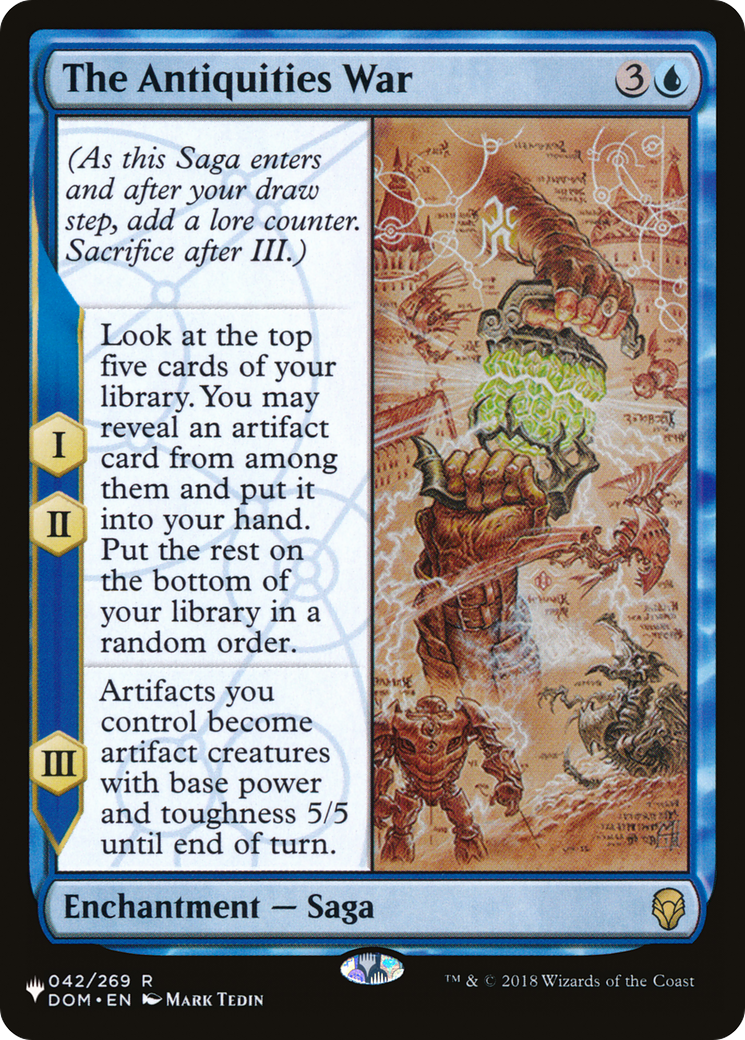 The Antiquities War (LIST-DOM-42) [The List] MTG Single Magic: The Gathering