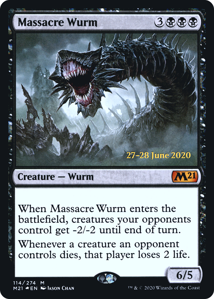 Massacre Wurm (PRE-114) [Core Set 2021 Promos] Foil MTG Single Wizards of the Coast
