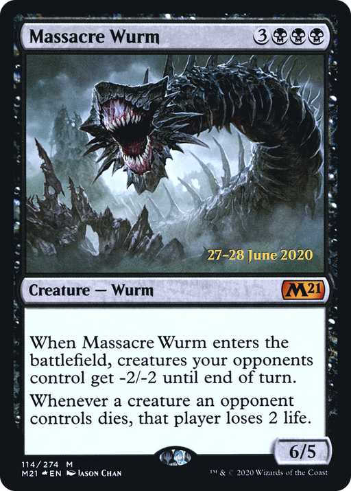 Massacre Wurm (PRE-114) [Core Set 2021 Promos] Foil MTG Single Wizards of the Coast