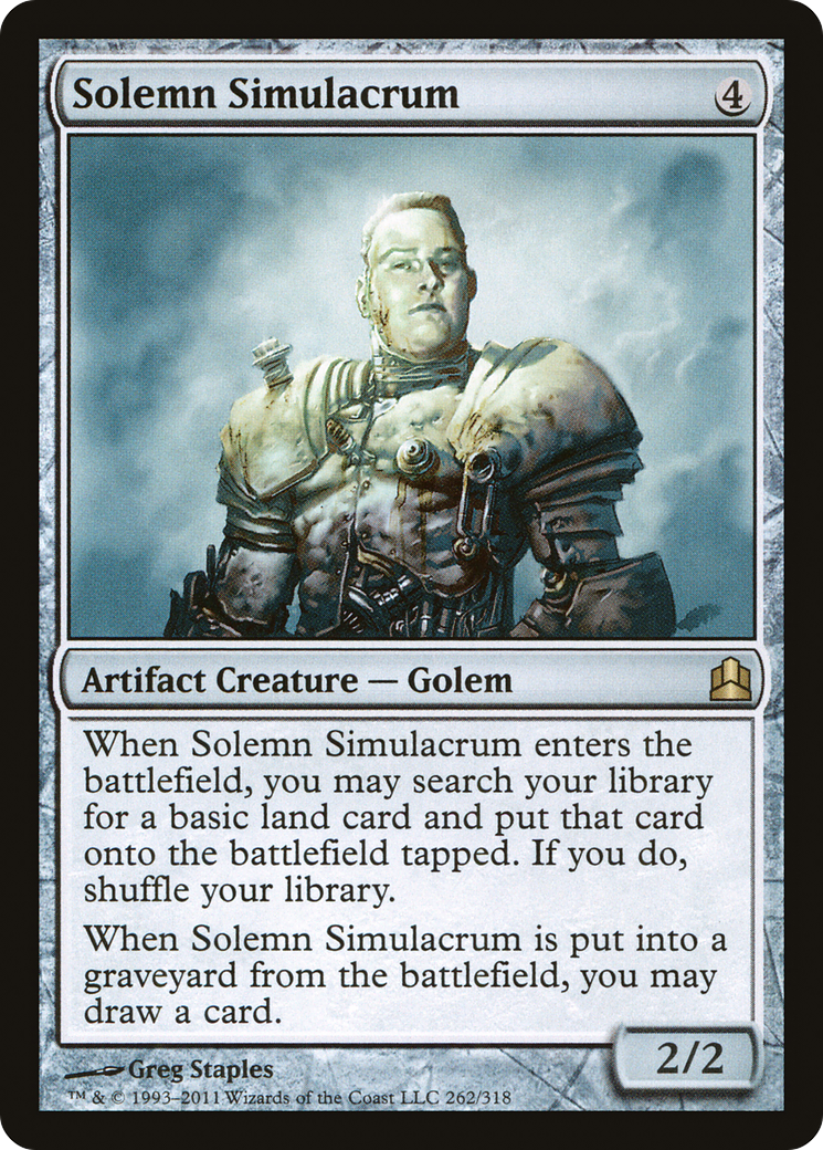 Solemn Simulacrum (CMD-262) [Commander 2011] MTG Single Wizards of the Coast