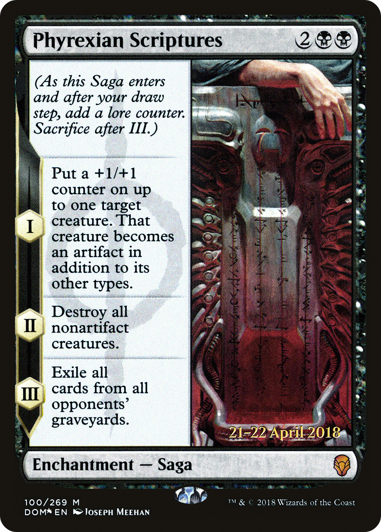 Phyrexian Scriptures (PRE-100) [Dominaria Promos] Foil MTG Single Wizards of the Coast