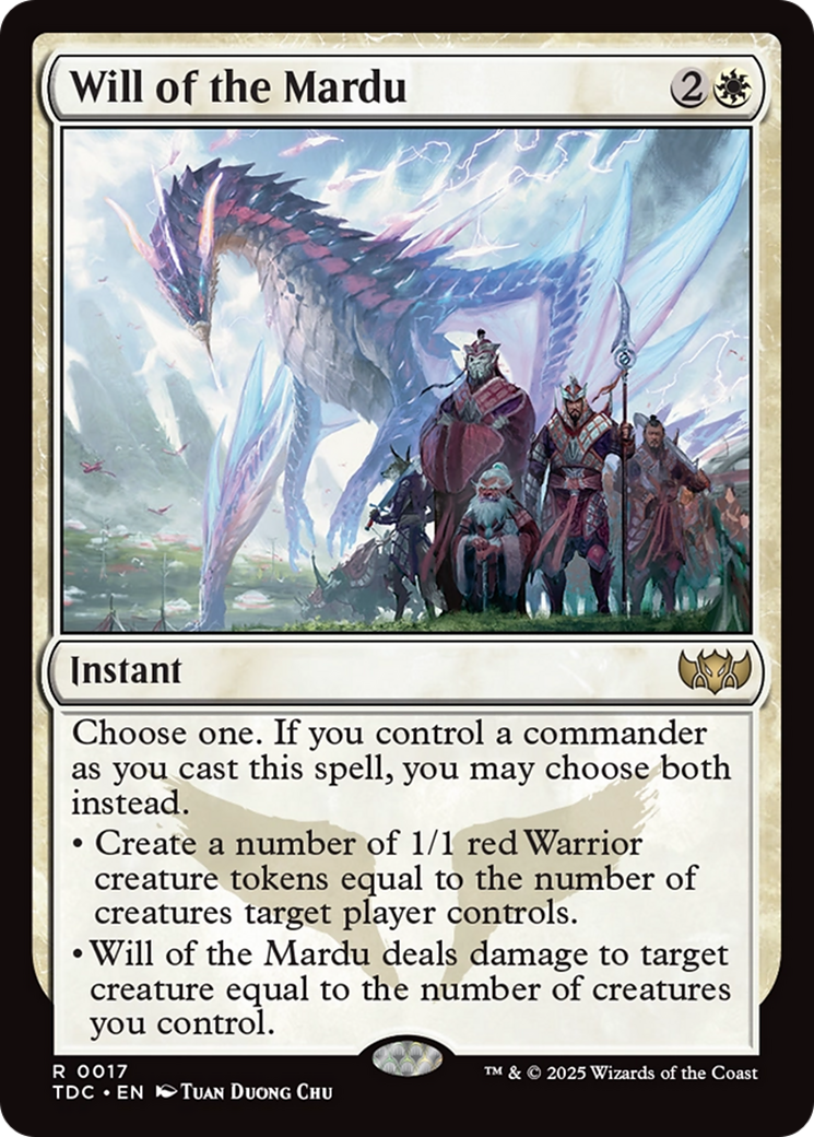 Will of the Mardu (TDC-017) [Commander: Tarkir: Dragonstorm] MTG Single Wizards of the Coast