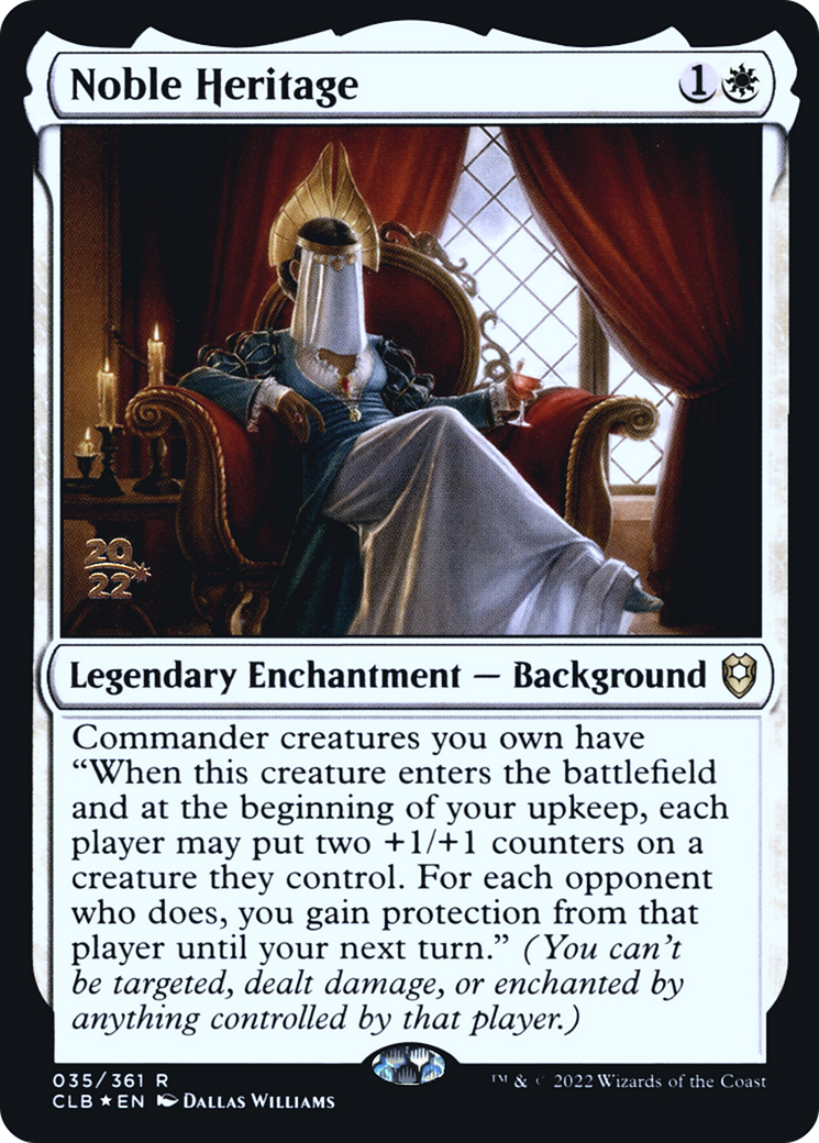 Noble Heritage (PRE-035) [Battle for Baldur's Gate Promos] Foil MTG Single Wizards of the Coast