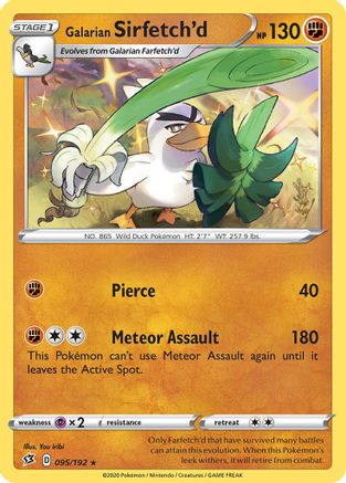 Galarian Sirfetch'd - 95/192 () [Misc: Deck Exclusives] Pokemon Single Pokémon