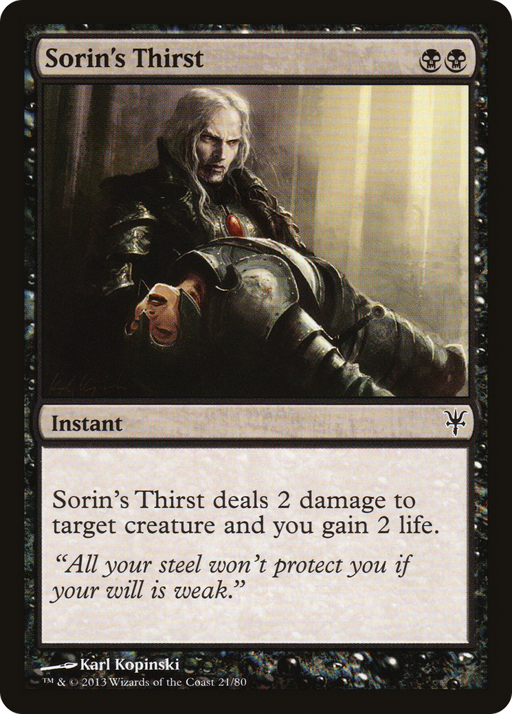 Sorin's Thirst (DDK-021) [Misc] Duel Decks: Sorin vs. Tibalt MTG Single Wizards of the Coast