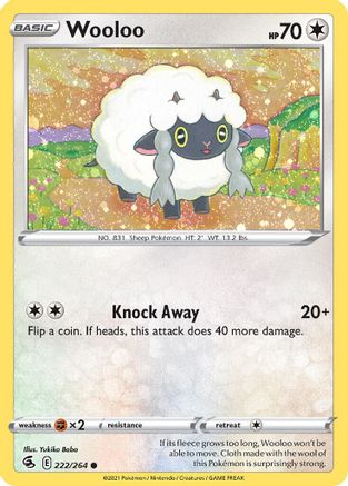 Wooloo - 222/264 (Cosmos Holo) Holofoil [Misc: Cards & Products] Pokemon Single Pokémon