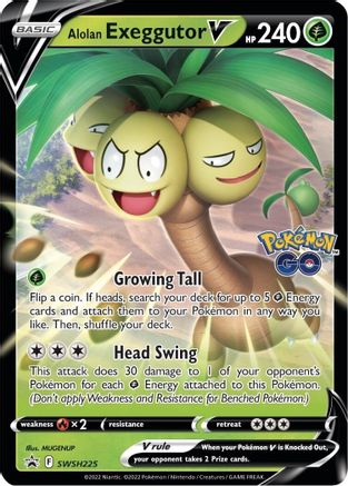 Alolan Exeggutor V - SWSH225 (SWSH225/307) - [Promos: SWSH Promo Cards] Holofoil Pokemon Single Pokémon