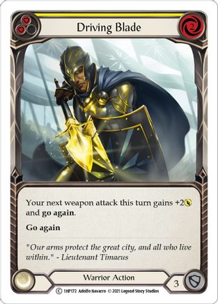 Driving Blade (Yellow) [1HP172] Flesh And Blood Single Flesh And Blood   