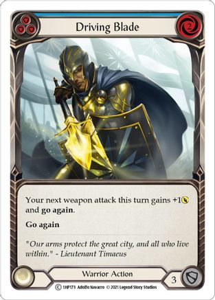 Driving Blade (Blue) [1HP173] Flesh And Blood Single Flesh And Blood   