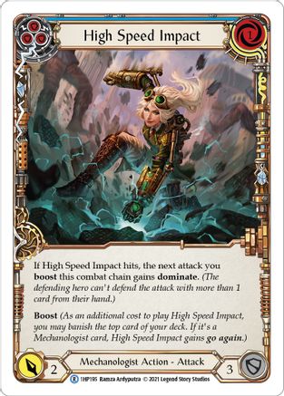 High Speed Impact (Blue) [1HP195] Flesh And Blood Single Flesh And Blood   