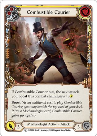 Combustible Courier (Yellow) [1HP203] Flesh And Blood Single Flesh And Blood   