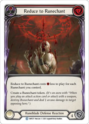 Reduce to Runechant (Red) [1HP273] Flesh And Blood Single Flesh And Blood   