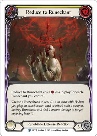 Reduce to Runechant (Yellow) [1HP274] Flesh And Blood Single Flesh And Blood   