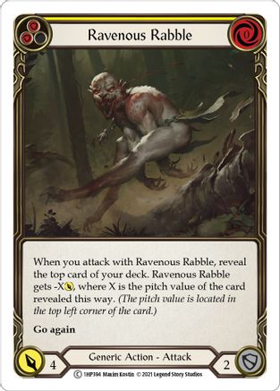 Ravenous Rabble (Yellow) [1HP394] Flesh And Blood Single Flesh And Blood   
