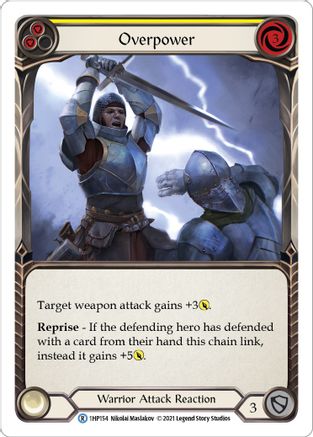 Overpower (Yellow) [1HP154] Flesh And Blood Single Flesh And Blood   