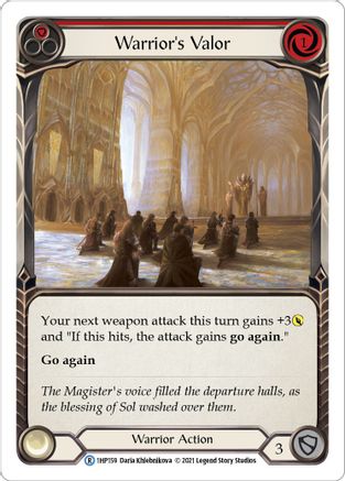 Warrior's Valor (Red) [1HP159] Flesh And Blood Single Flesh And Blood   
