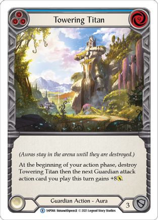 Towering Titan (Blue) [1HP066] Flesh And Blood Single Flesh And Blood   