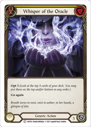 Whisper of the Oracle (Yellow) [1HP424] Flesh And Blood Single Flesh And Blood   
