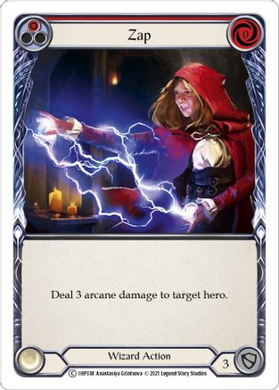Zap (Red) [1HP338] Flesh And Blood Single Flesh And Blood   