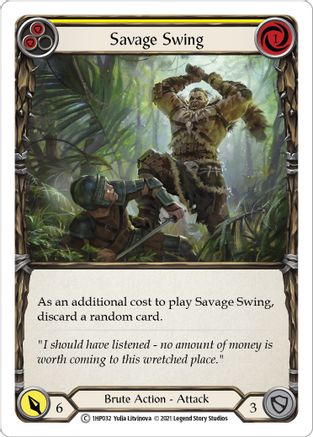 Savage Swing (Yellow) [1HP032] Flesh And Blood Single Flesh And Blood   
