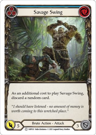 Savage Swing (Blue) [1HP033] Flesh And Blood Single Flesh And Blood   