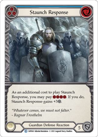 Staunch Response (Blue) [1HP060] Flesh And Blood Single Flesh And Blood   