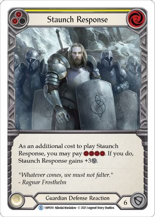 Staunch Response (Yellow) [1HP059] Flesh And Blood Single Flesh And Blood   