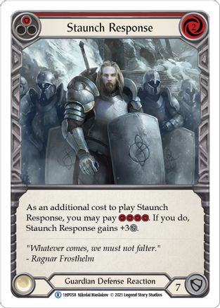 Staunch Response (Red) [1HP058] Flesh And Blood Single Flesh And Blood   