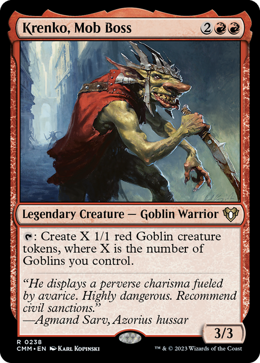 Krenko, Mob Boss (CMM-238) [Commander Masters] MTG Single Wizards of the Coast