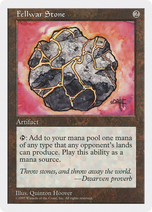 Fellwar Stone (5ED-369) [Fifth Edition] MTG Single Wizards of the Coast