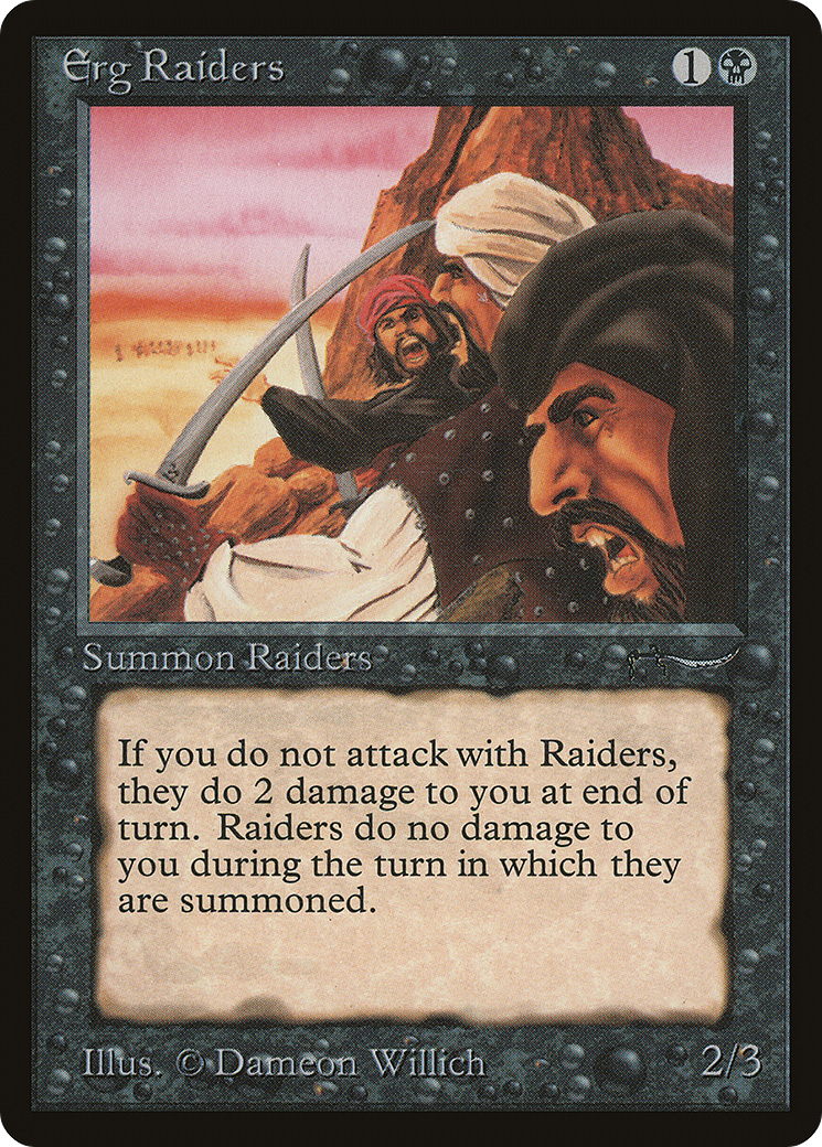 Erg Raiders (Light) (ARN-) [Oldschool] Arabian Nights MTG Single Wizards of the Coast