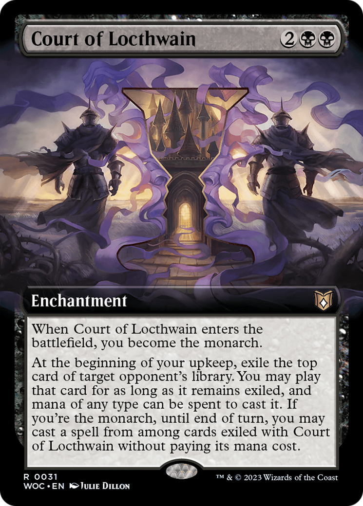 Court of Locthwain (WOC-031) [Wilds of Eldraine Commander] (Extended Art) MTG Single Wizards of the Coast