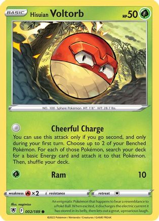 Hisuian Voltorb (2/189) [SWSH: Astral Radiance] Pokemon Single Pokémon