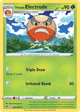 Hisuian Electrode (3/189) [SWSH: Astral Radiance] Pokemon Single Pokémon