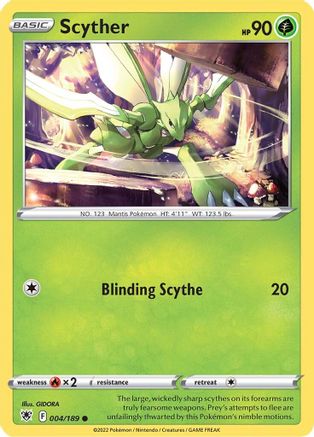 Scyther (4/189) Reverse Holofoil [SWSH: Astral Radiance] Pokemon Single Pokémon