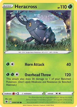 Heracross (8/189) [SWSH: Astral Radiance] Pokemon Single Pokémon