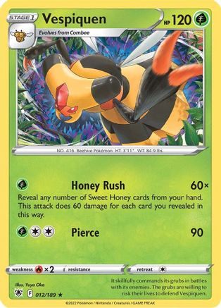Vespiquen (12/189) Reverse Holofoil [SWSH: Astral Radiance] Pokemon Single Pokémon