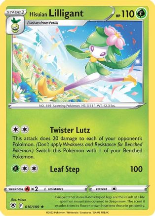 Hisuian Lilligant (16/189) Reverse Holofoil [SWSH: Astral Radiance] Pokemon Single Pokémon