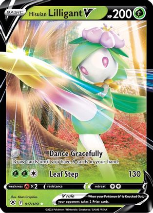 Hisuian Lilligant V (17/189) Holofoil [SWSH: Astral Radiance] Pokemon Single Pokémon