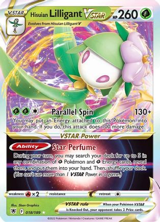 Hisuian Lilligant VSTAR (18/189) Holofoil [SWSH: Astral Radiance] Pokemon Single Pokémon