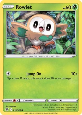 Rowlet (19/189) [SWSH: Astral Radiance] Pokemon Single Pokémon