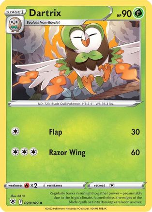 Dartrix (20/189) Reverse Holofoil [SWSH: Astral Radiance] Pokemon Single Pokémon
