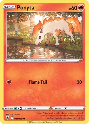 Ponyta (21/189) [SWSH: Astral Radiance] Pokemon Single Pokémon
