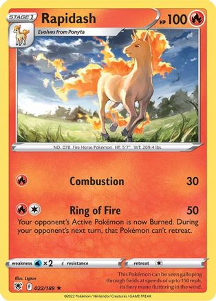 Rapidash (22/189) [SWSH: Astral Radiance] Pokemon Single Pokémon